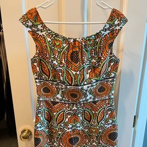 Milly Dress - size 6 - fall floral silk dress in excellent condition